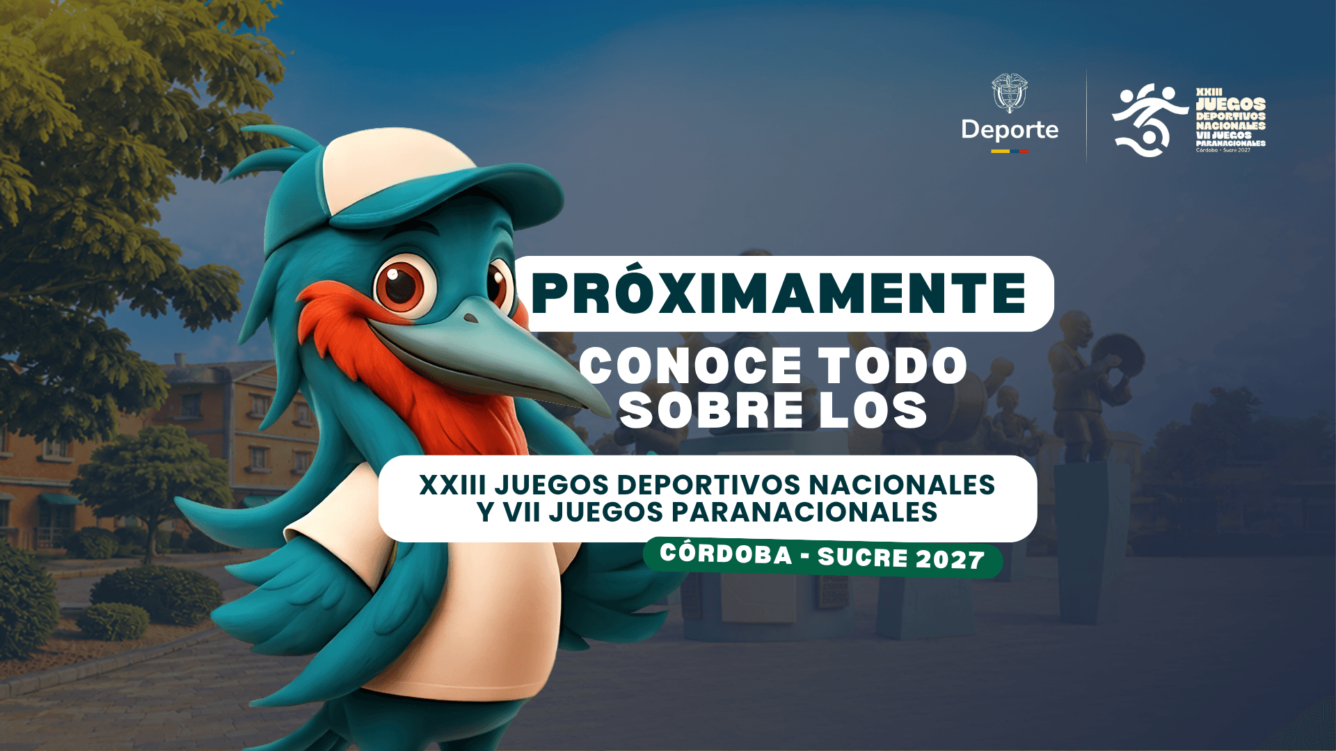 Próximamente. Conoce todo sobre los XXIII Juegos Deportivos Nacionales y VII Juegos Paranacionales. Córdoba - Sucre 2027.